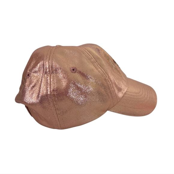 Disney Parks Mickey Sparkly Sequin Pink Rose Gold Ballcap Hat